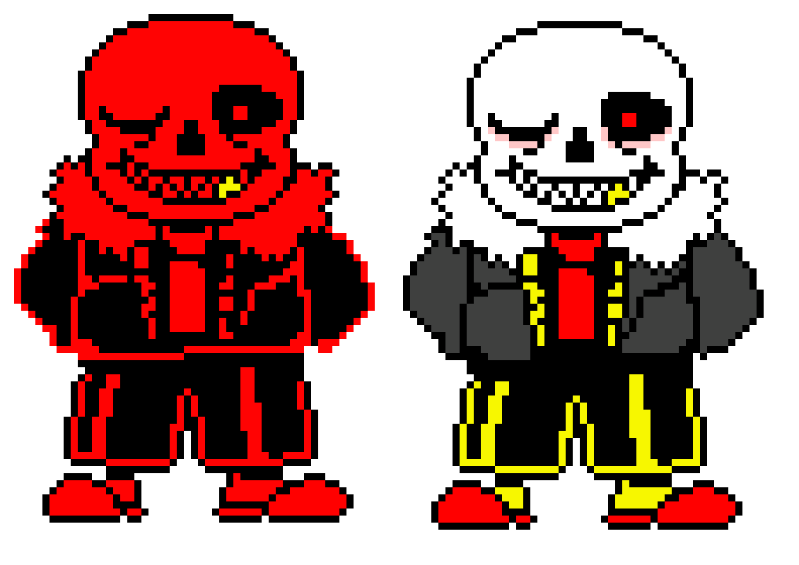 [43520c] underfell sans sprite (coloured and no coloured)