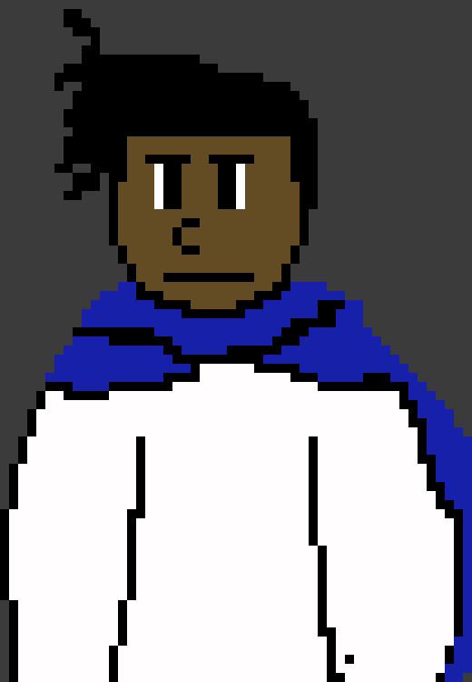 [52b2fb] Deon appears outside of PAM's training area, wearing his hoodie as a cape of sorts.