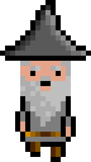 [bb0007] Pixel Wizard Grey Jumping AniF2