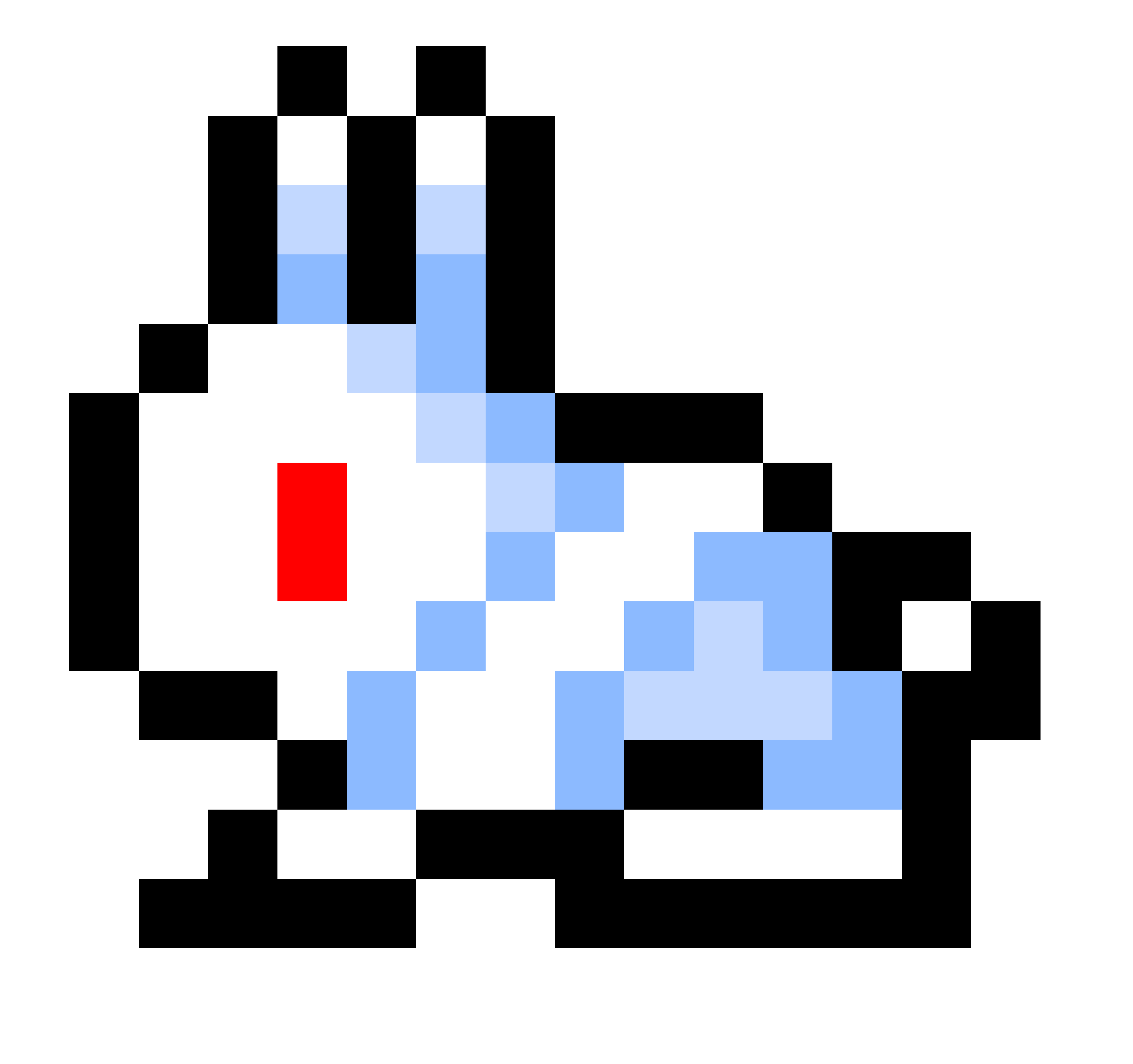 [2565bb] Giant Terraria Bunny 1x1 pxl. = 3x3 pxl.