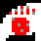 [f7c573] why does it look like there is meat on his face?