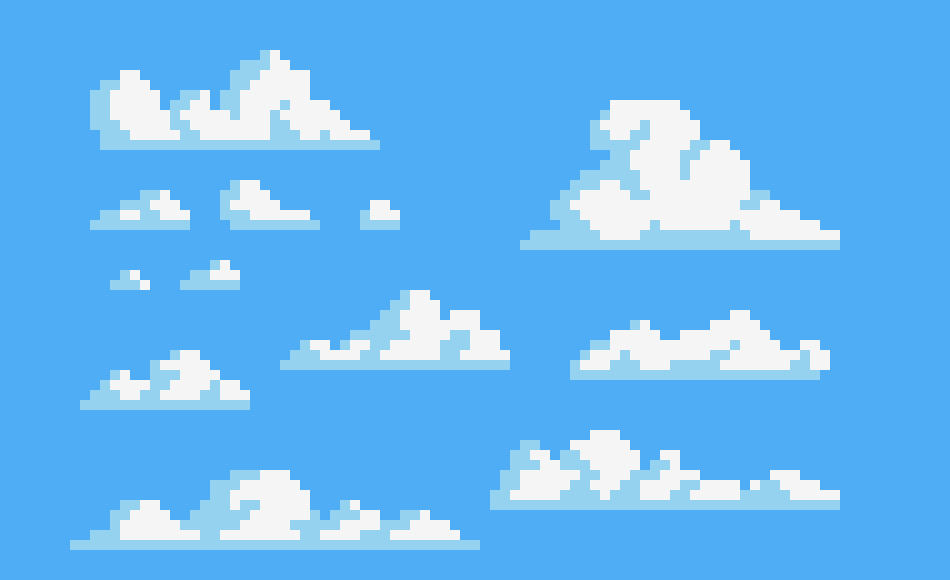 [1c7e5c] Clouds pixel art