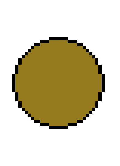 [4c3d34] Pixel Art Circle 2