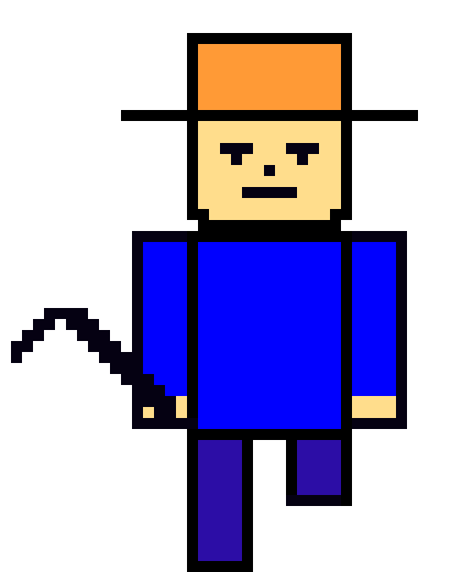 [3df5b3] 기본캐 농부 앞(왼발 들어)