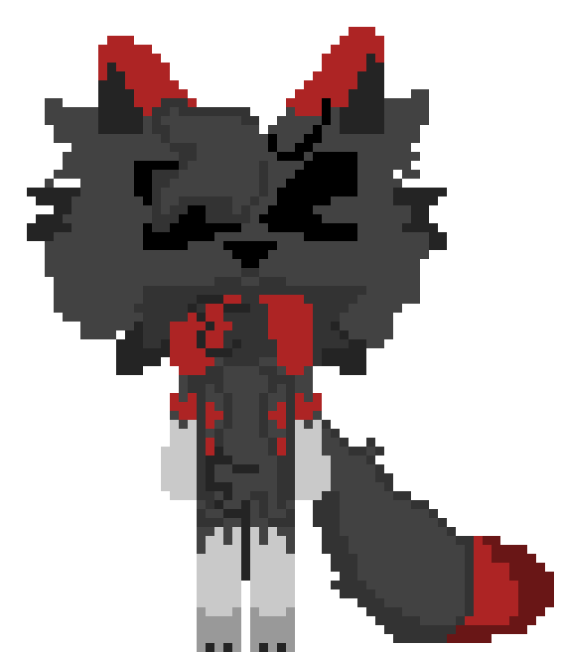 [8342ab] Rails The  Gray Wolf (Remake) [X eyes]