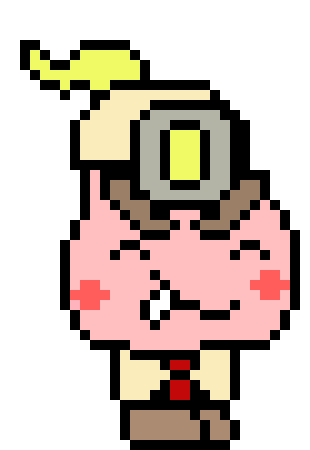 [f455be] *She smooches T on the mouth when he leans down*