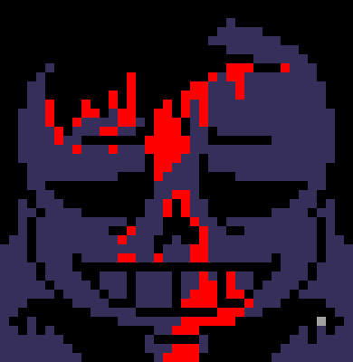 [7ce906] *(Demented walked out of an alleyway, nobody had seen him for a year.) 1 Au left. -HorrorTale Sans