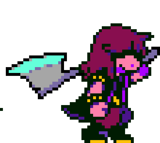 [4076f0] barnie's...w h a t??? You have a death wish or what??? -susie (darkworld outfit) (Cleetus