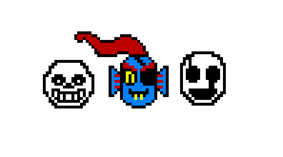 [9664c4] Sans, Undyne and Gaster Pixeltale Head Sprites