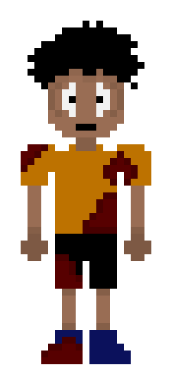 [25d002] *He grips the handle of the item, blood dripping from his arms* S-Stay back!