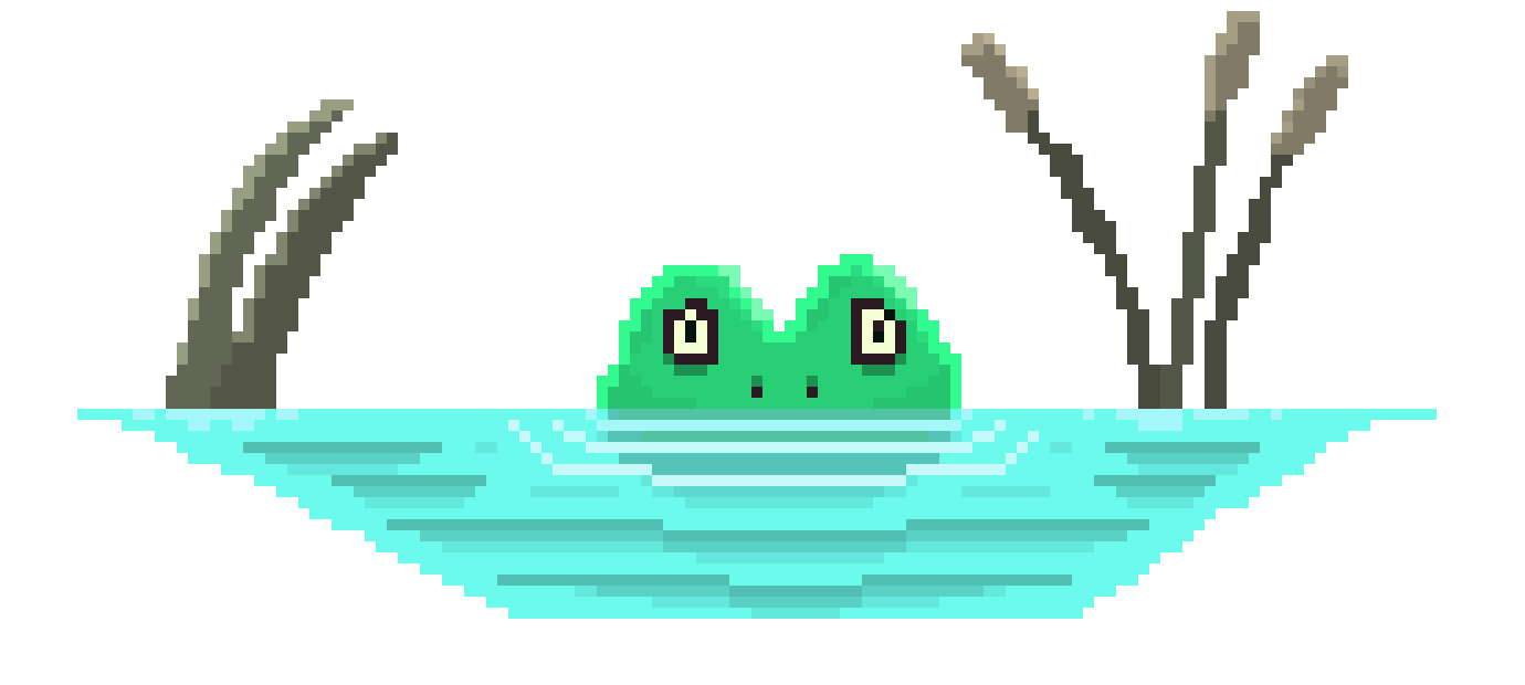 [f6bd6a] Frog In Pond