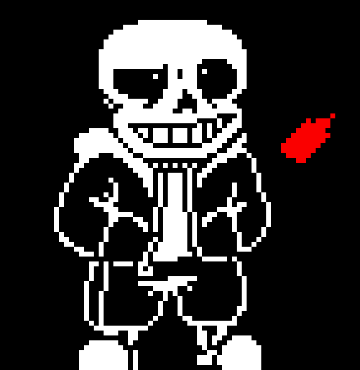 [55e4e5] -looks at weegee and papyrus floating on the spaghetti- You guys must really like spaghetti -walks out the house- -Sans by Literally NoOne