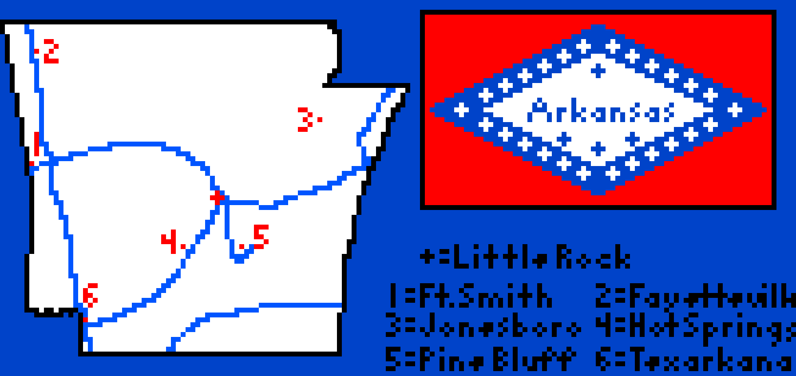 [9664c4] Arkansas Pixel Map