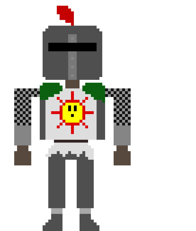 [2fcb16] Solaire: Like this! *He raises his hands to the sun making a Y symbol* \[T]/ 