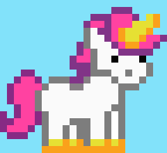 [eb97ff] Unicorn pixel