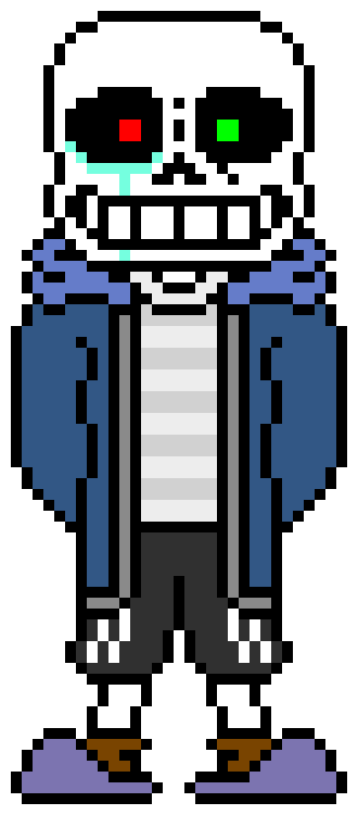 [d6b045] *Stress! Sans thwacks Mixedverse with a Metal Pole*