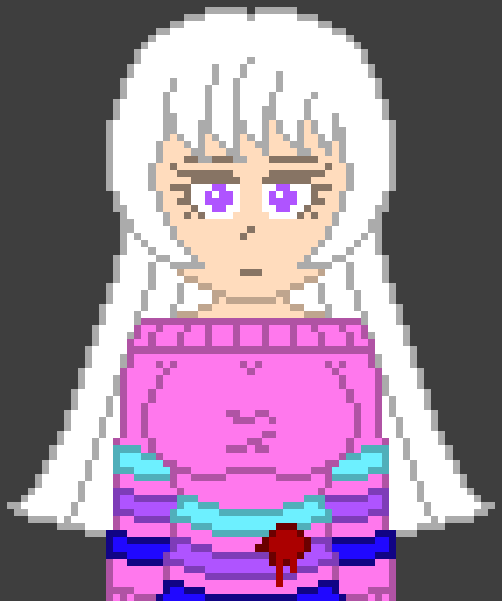 [e093aa] *Wipe out most of her blood away*