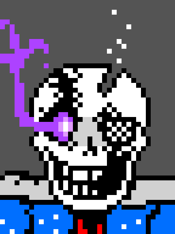 [6a27ef] nope - the blue magic would crush the demon down to how tall papyrus is and id attack-