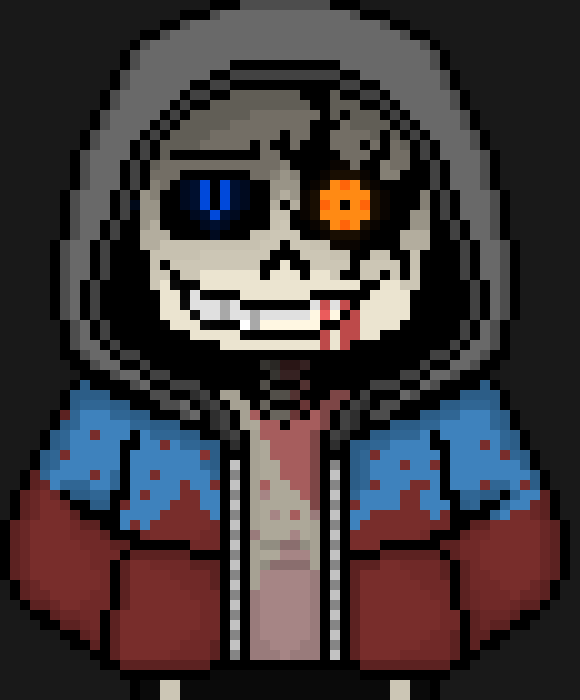 [9197c0] *He takes a bite of the arm, smiling* I got hungry.