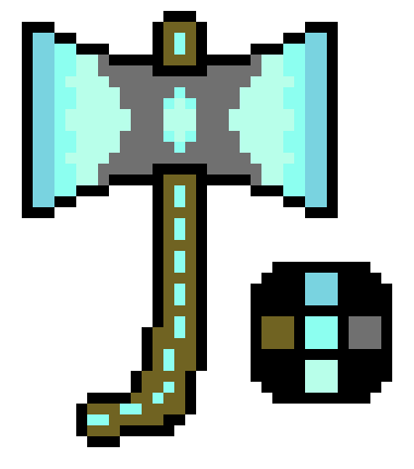 [1e61a1] Kratos's Axe. If you want to edit this drawing please use the pallet in the bottom right hand corner.