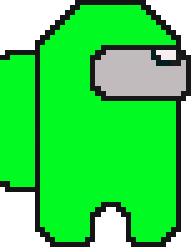 [c4162e] Among Us PIXEL Crewmate (Lime)