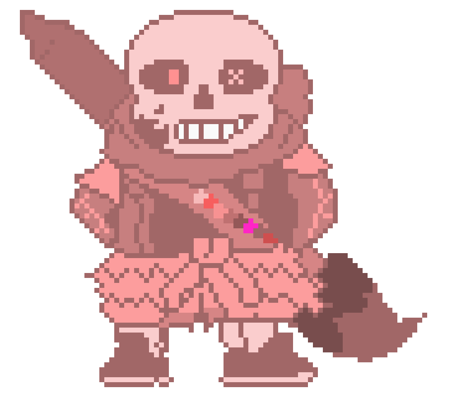 [11b4ea] heyy look at what i made! took me a bit but it was worth it! Introducing, Pink! Sans.