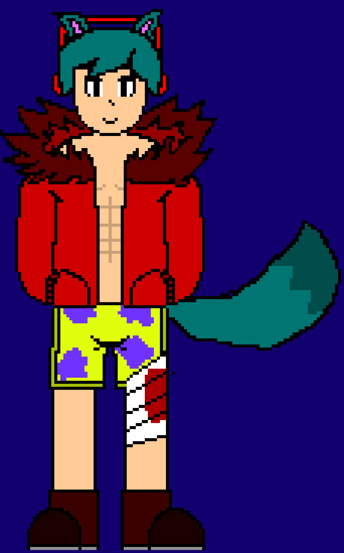 [3a33bd] Yeah it is(tries to sit down but then falls)well thats one way to sit-Cade