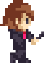 [8de716] *continues walking along the dirt path and pulls out a phone* ...