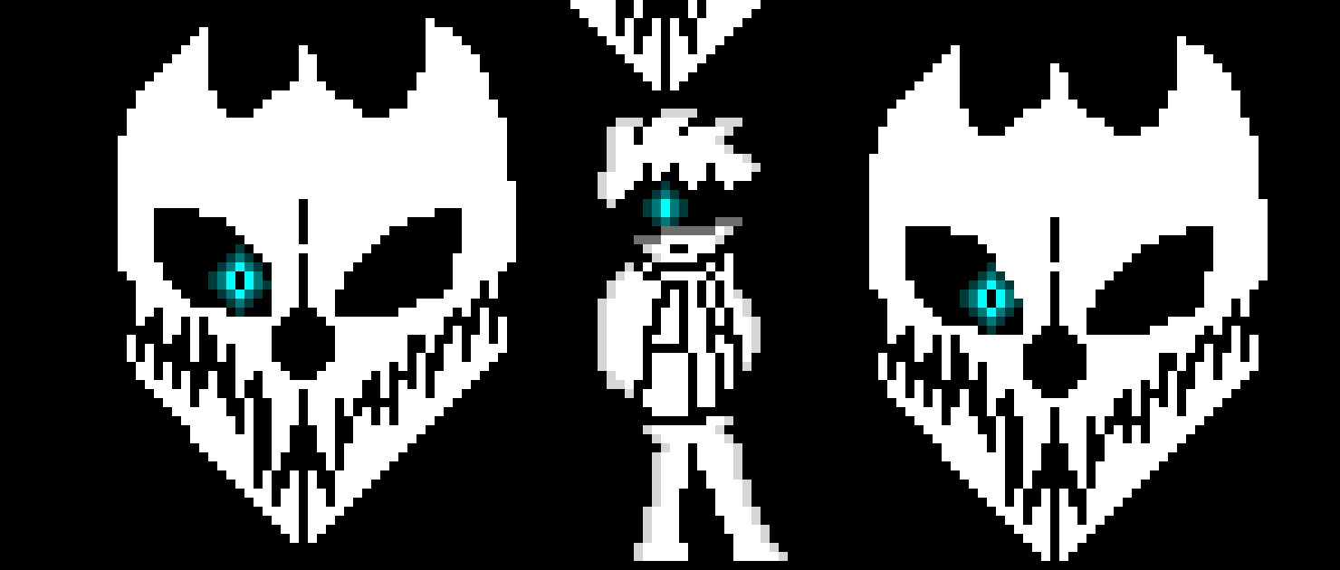 [7a0a81] *he dodges again.* ... *he does the same blaster attack, but with surprise blasters firing immediately after the others. then he throws chris' soul upwards with his magic, and uses crystals from the roof and floor to stab him again.* 