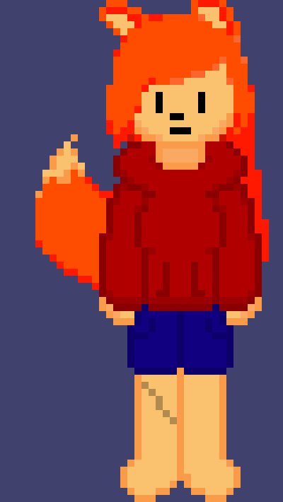 [d8d976] *Runs to the door* *Opens it* Hello? -Foxlya