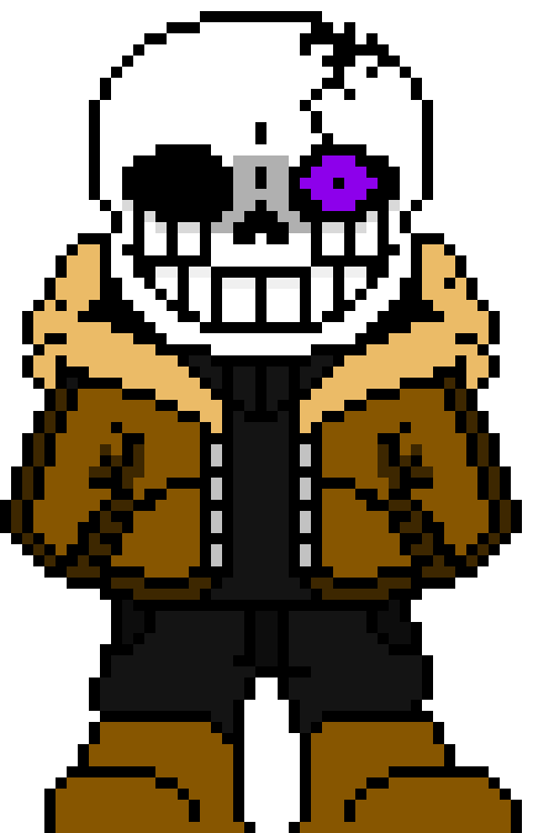 [be2951] dark sans-(goes behind nightmare to attack)
