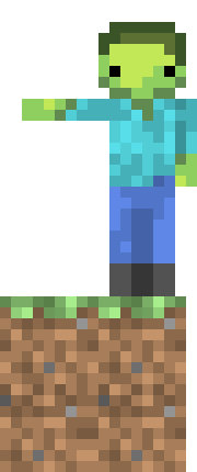[9664c4] Grass & zombies (MC 8x8 Progject1) - by spinxy_is_now_drawing