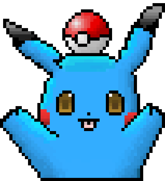 [9664c4] Blue Pikachu2 + Pokeball
