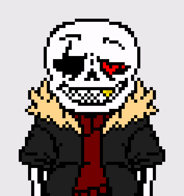 [55e4e5] -fell's eye starts to glow- Who's...There? -UnderFell Sans