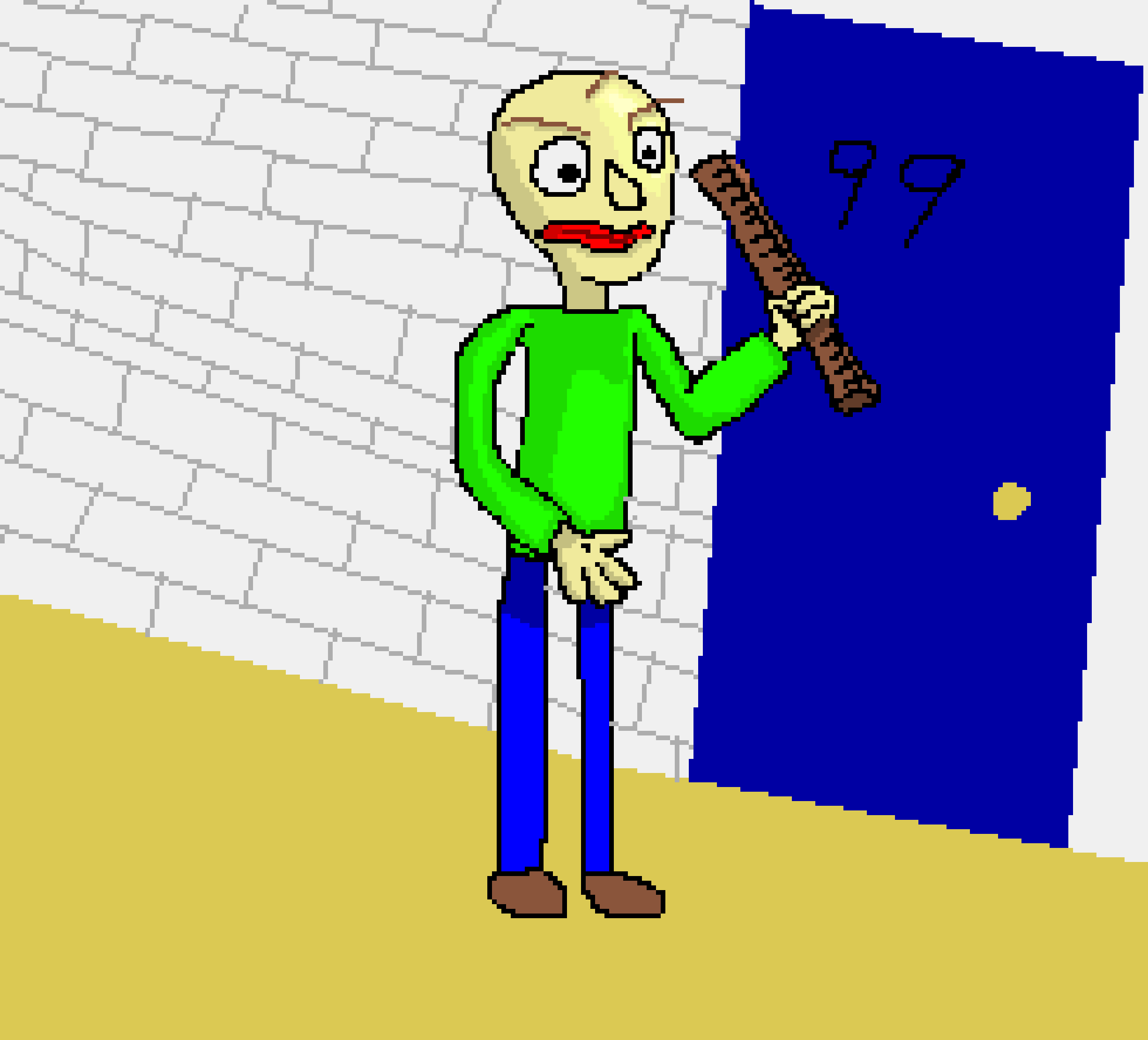 [6d74d1] Welp... I tried to do something... This is the first time I actually tired to shade, so there is that... Good thing Baldi's Basics looks bad so there is an excuse there... Also, sorry for taking too long, I was leaving to get food! Heh... -Foxlynn