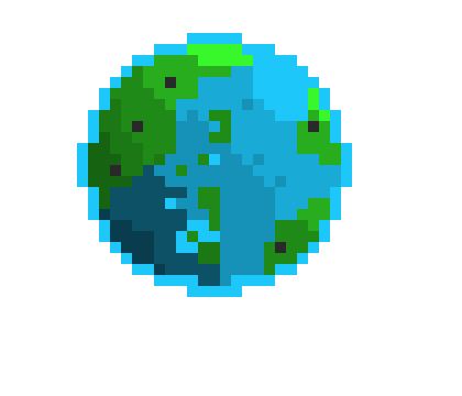 [bb720d] earth pixel art with citys