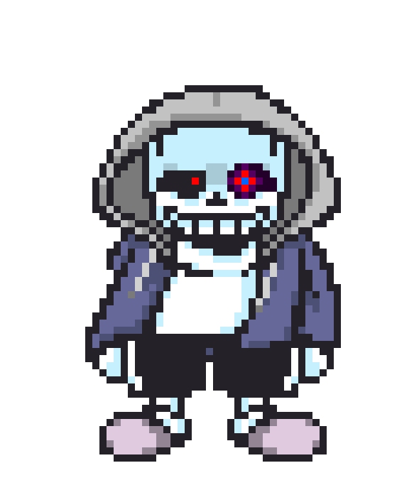 [752b4c] Dust Sans Overworld Sprite [Redrawn by Boarderline Reacts, orginal by Flambeworm] {OG Image in desc}
