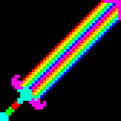 [216c0d] minecraft sword rainbow
