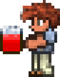 [79c209] Terraria Character Holding Cup Of Wine
