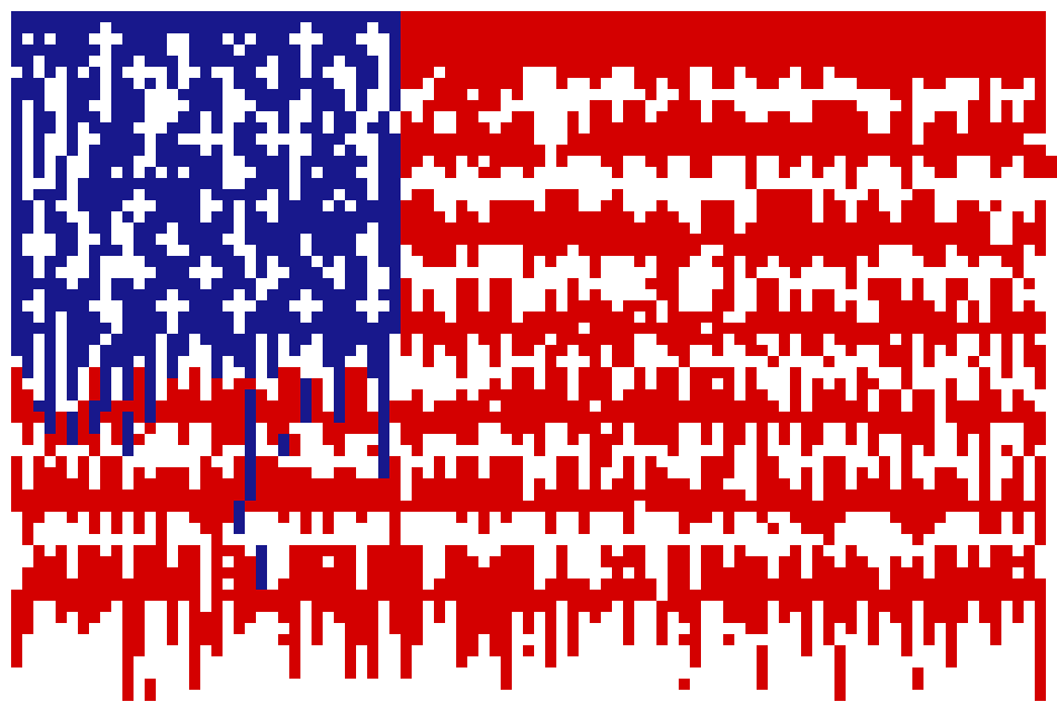 [9664c4] Dripping pixels american flag