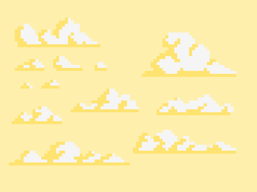 [d40452] Clouds pixel art