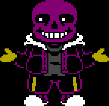 [a0b1c3] i mean-your not wrong-but still. purple associated with FNaF? thats like saying a raising is thanos because its shriveled and purple. - Purple Sans