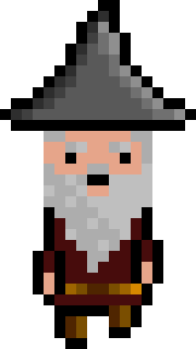 [bb0007] Pixel Wizard Brown Jumping AniF1