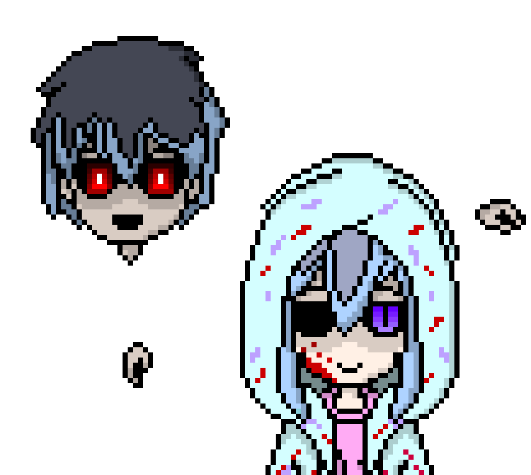 [5b2f3e] I can't really believe I did this, I added some fading on both characters eyes....  