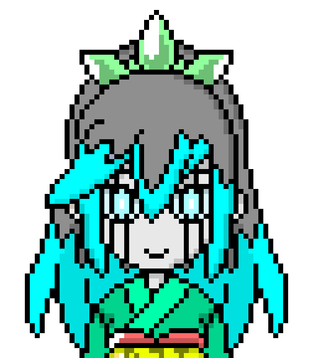 [5b2f3e] -BZT is emitting more light than the rest of the group, glacial clip, hair tips, and eyes-