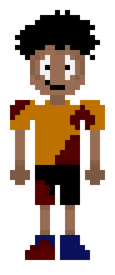 [25d002] *Blood drips off of him, a bit of his own, but mostly others.