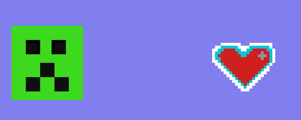 [9664c4] minecraft , creeper and heart