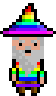 [bb0007] Pixel Wizard Rainbow Idle AniF3