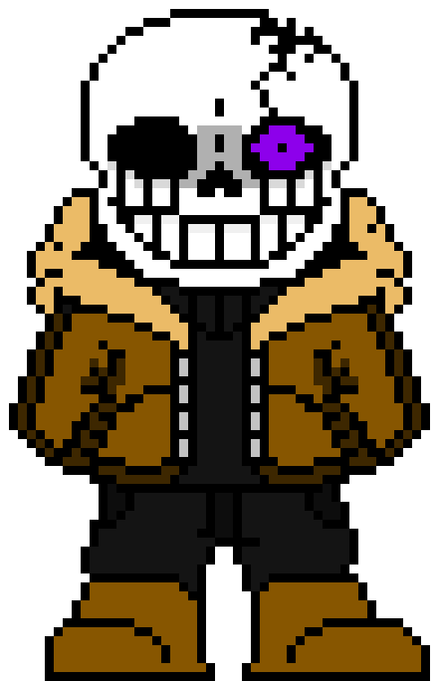 [be2951] dark sans-(shadow forms around right arm turning it into a solid blade cutting off the nightmares grasp)