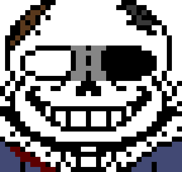 [53a360] puts sans head on the floor them crushes it with foot -